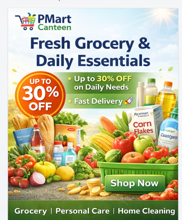 Buy Grocery, Personal Care, Home Cleaning & Daily Essentials Online from P Mart Canteen Hisar at Best Prices
